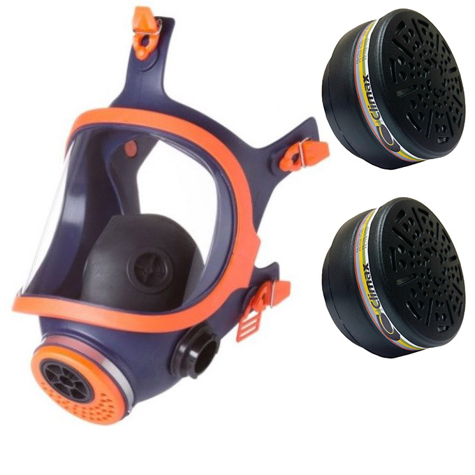 Maschera di protezione dagli spruzzi - Full Face Climax 732-N (con filtri A1-P3)